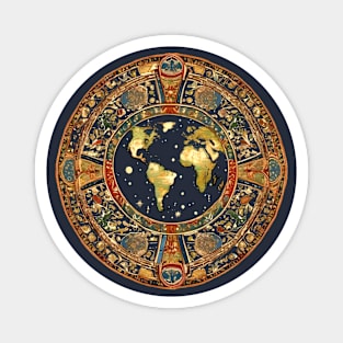 Historic Map Renaissance Tapestry Travel History Tour historical traveler Magnet